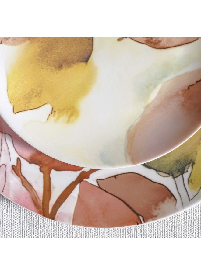 Youthful Bite 16 Piece New Bone China Dinner Set Elegant Dinnerware for 4 Includes Plates Bowls Mugs & side Plates Perfect for Formal Dining Home Entertaining & Gifting Serves 4