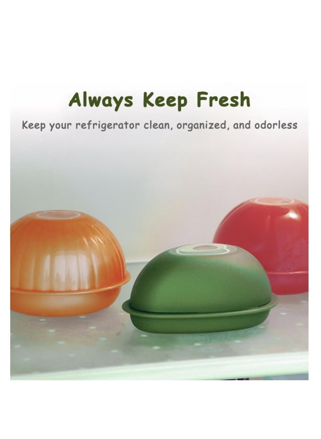 3Pcs Plastic Vegetable Fresh Storage Box, Fruit and Vegetable Shaped Sealed Keeper Food Saver Storage Containers, Vegetable Crisper, Tomato Saver, Onion Container and Avocado Saver