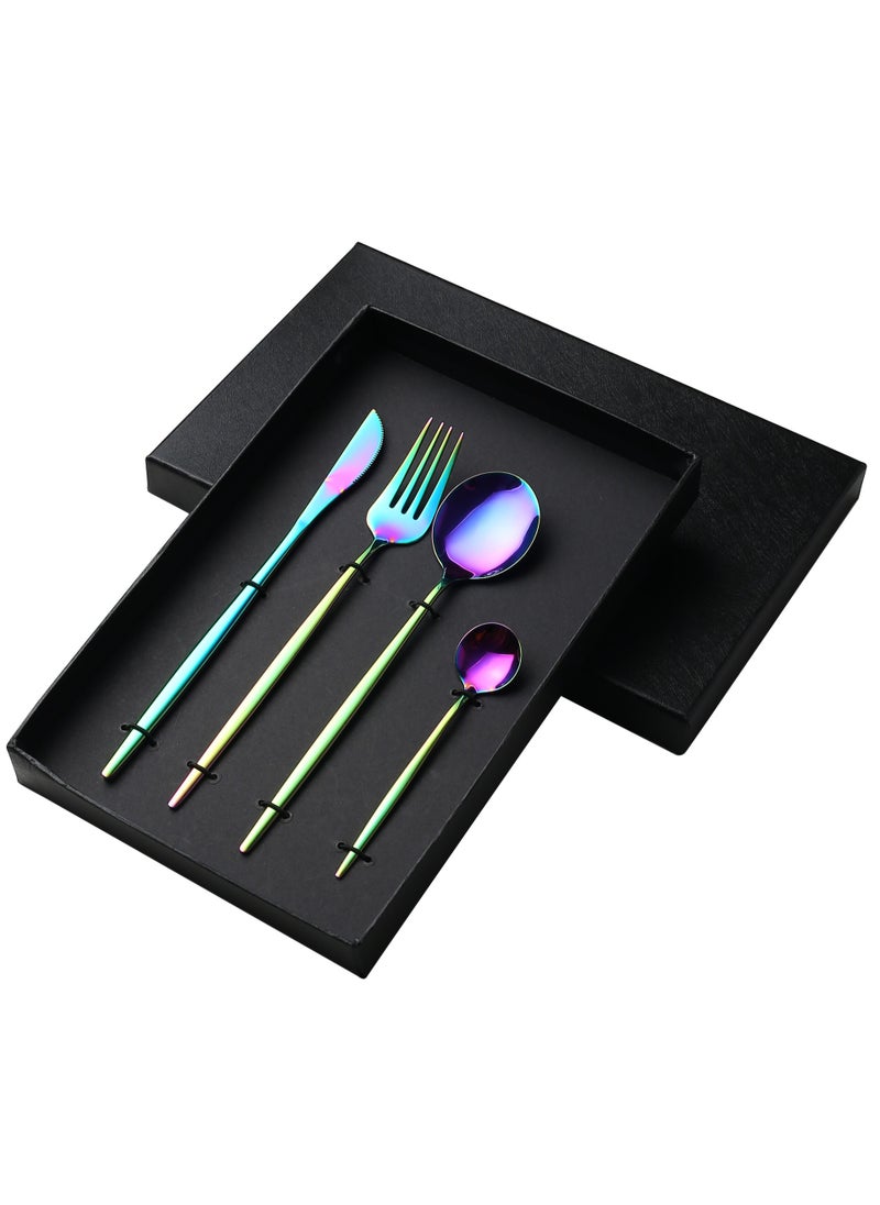4-Piece Stainless Steel Cutlery Set Rose  Multicolour