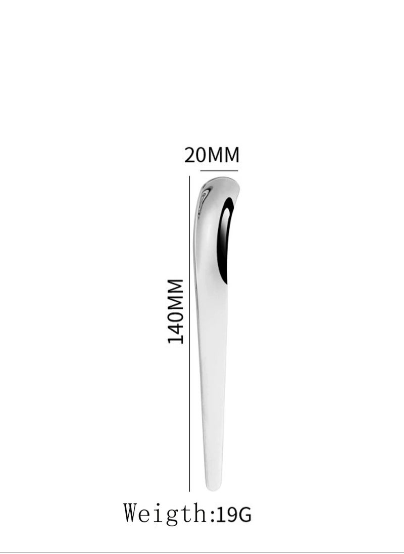 Stainless Steel Dessert Spoon Cake Spoon Cheese Spoon Yogurt Coffee Spoon Sliver 140mm