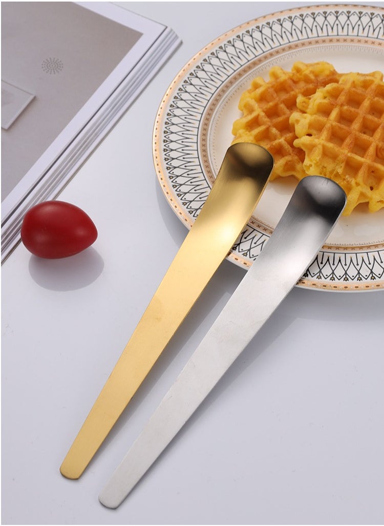 Stainless Steel Dessert Spoon Cake Spoon Cheese Spoon Yogurt Coffee Spoon Sliver 198mm