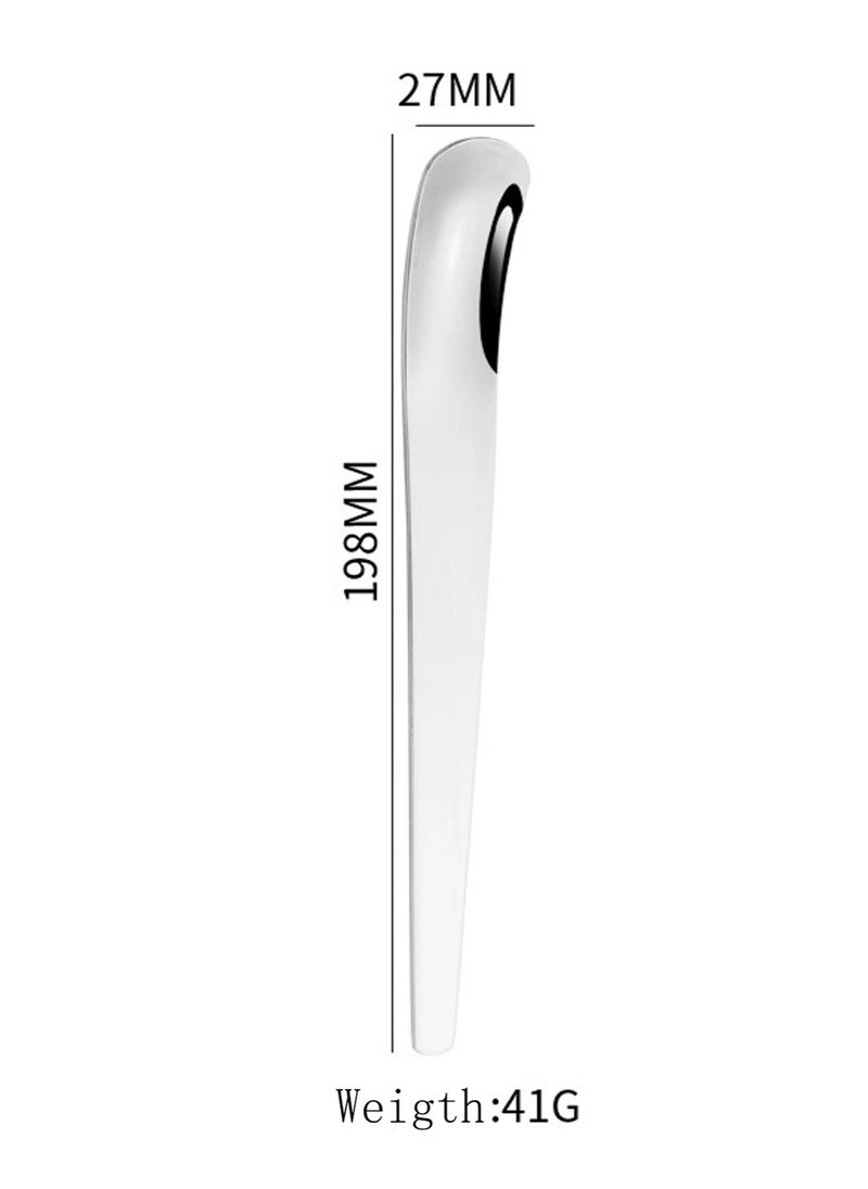 Stainless Steel Dessert Spoon Cake Spoon Cheese Spoon Yogurt Coffee Spoon Sliver 198mm