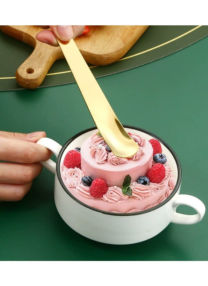 Stainless Steel Dessert Spoon Cake Spoon Cheese Spoon Yogurt Coffee Spoon Sliver 198mm