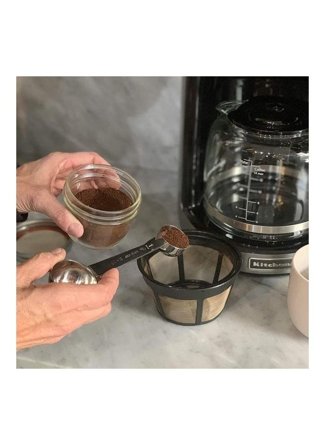 2-In-1 Stainless Steel Coffee Scoop  Spoon Silver