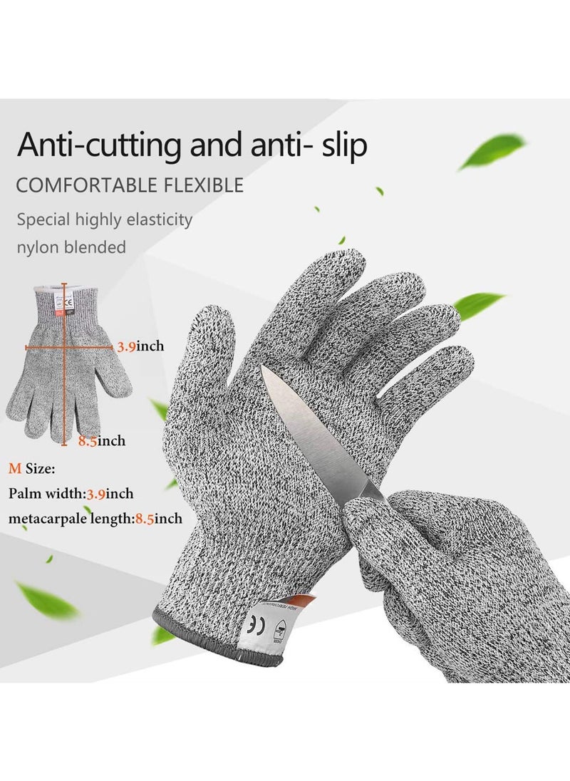Poyster Shucking Knife Set with Wooden Handle u0026 Protective Gloves Oyster Shucker Tool for Safe and Efficient Shell Opening-(M)