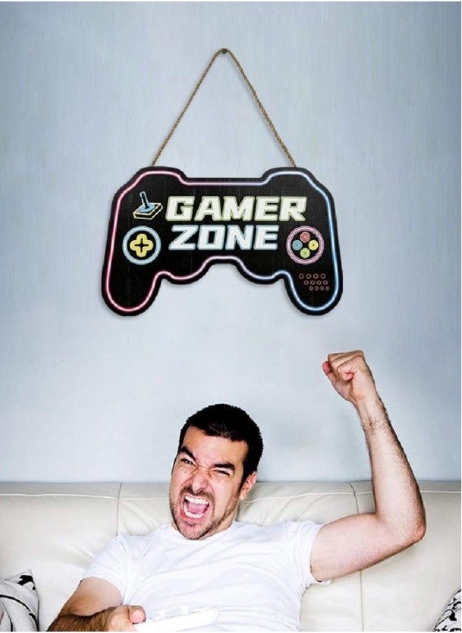 Game Room Wall Decor, Game Room Sign, Gaming Wooden Sign for Playroom Boys Bedroom, Playstation Game Playroom Decor, Gamer Gifts for Teenage Boy, Wall Art for Boy Kids Room