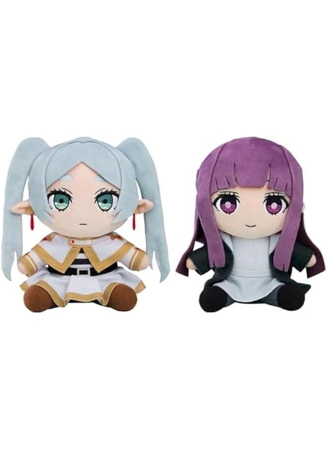 2pcs Frieren and Fern Soft Figure Pillow, Anime Soft Figure Hug Pillow Home Sofa Cushions Decoration