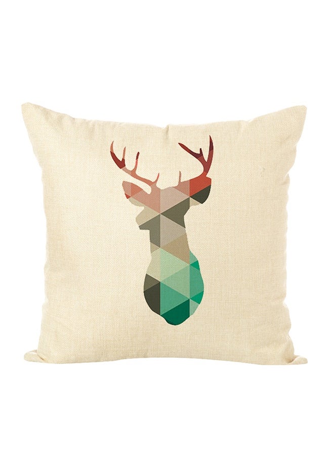 Decorative Square Shaped Printed Pillow Multicolour