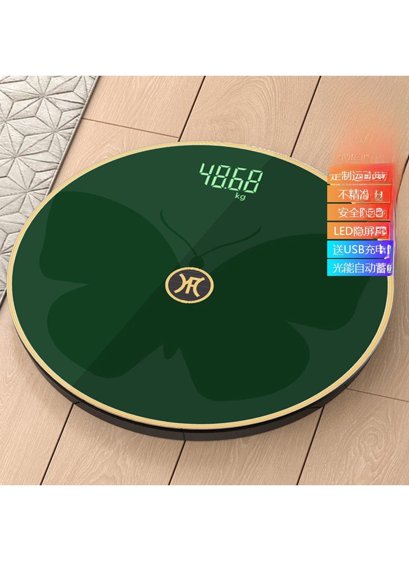 Smart Bluetooth Body Fat Scale for Home Use Light hidden screen butterfly green body fat scale