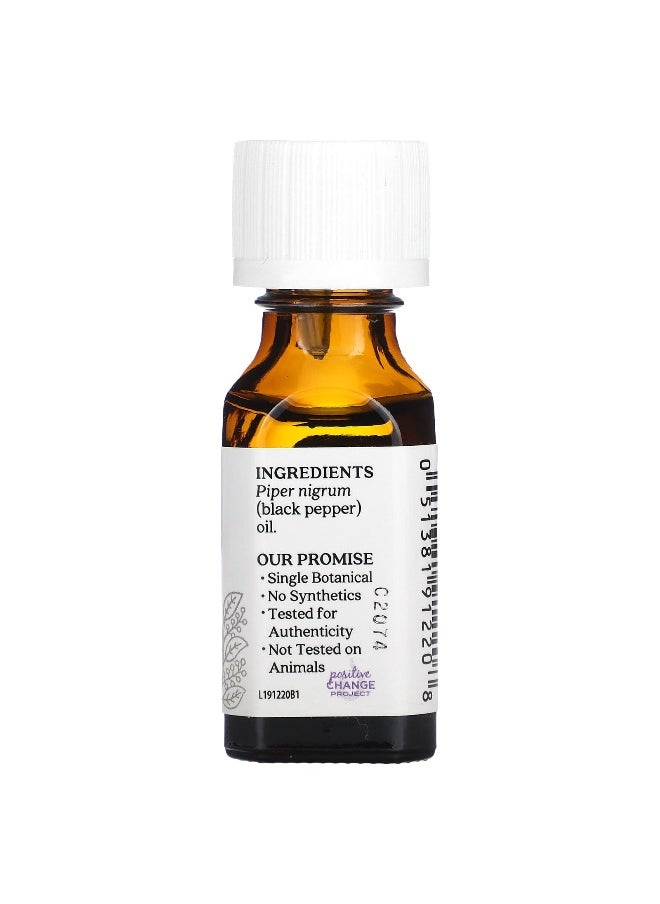 Aura Cacia, Pure Essential Oil, Black Pepper, 0.5 fl oz (15 ml)