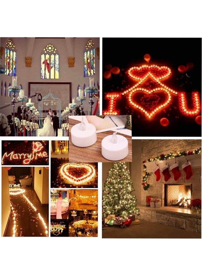 LED Real Wax Battery Candle Pillars White