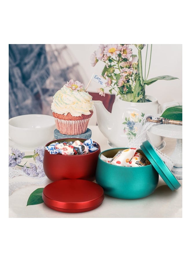 Candle Tins 8 Oz Candle Making Jars Dry Storage Mini Candle Tins Diy Candle Making Party Supplies Metal Travel Tins With Slip-On Lids Candle Tins With Lids Bulk Arts Crafts Storage (24 Piece)