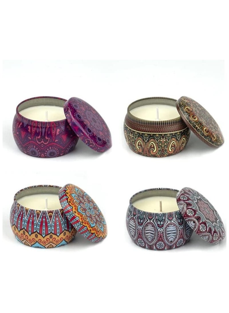 Scented Candles Gift Set for Women – 4 x 4.4 Oz Soy Wax Candles with Lavender, Vanilla, Pear & Cinnamon – Aromatherapy Candles for Home & Office – Stress Relief & Relaxation Gift Set