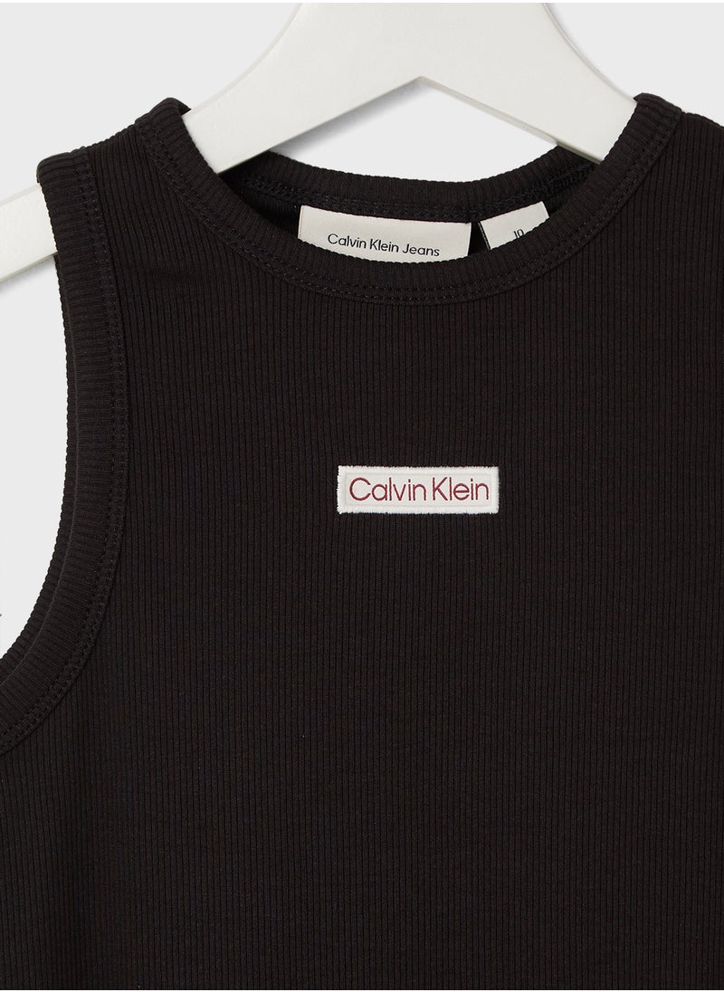 Kids Rib Sleeveless Dress