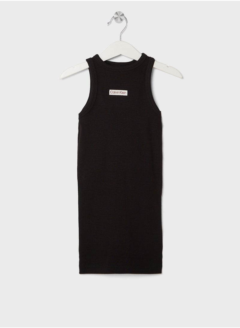 Kids Rib Sleeveless Dress
