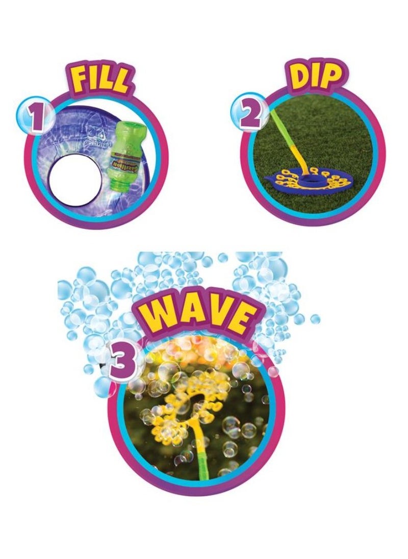 Gazillion Mega-Zillion Wand with 2 Bottles 8-Ounces Bubble Solution | Toy Bubbles | Outdoor Play | Party Favors for Kids | Bubble Blower | Gift for Kids and Adults