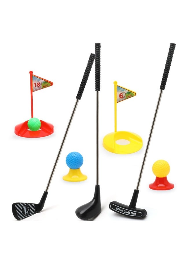 Children's Golf Club Set, Children's Early Education Outdoor Sports Toy, Equipped With 6 Balls, 3 Clubs, 2 Practice Holes, 2 Bases, Suitable for Children Over 3 Years Old