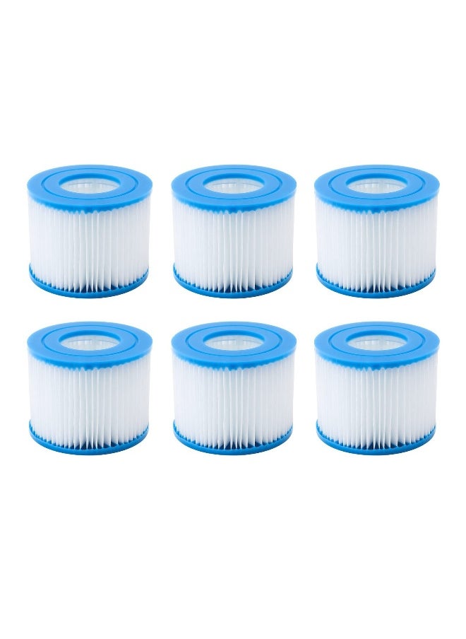 Hot Tub Filter Cartridges, 6Pcs VI 58323, Replacement Water Filter, Pool Skimmers Pump for Inflatable Pools, Hot Submarines and Spa, Spa Hot Tub Filters, for Swimming Pool Easy Set Filter