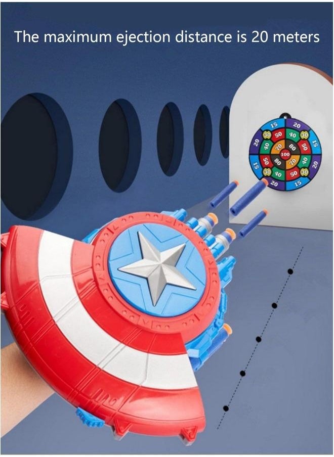 Captain America Shield Launcher Soft Bullet Gun Toy Boy Birthday Gift Children'S Toys