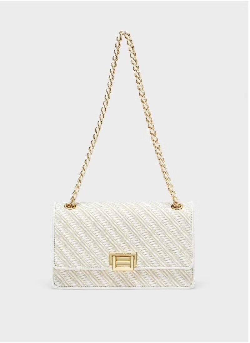 Charles & Keith Chain Small Square Bag Shoulder Bag Crossbody Bag
