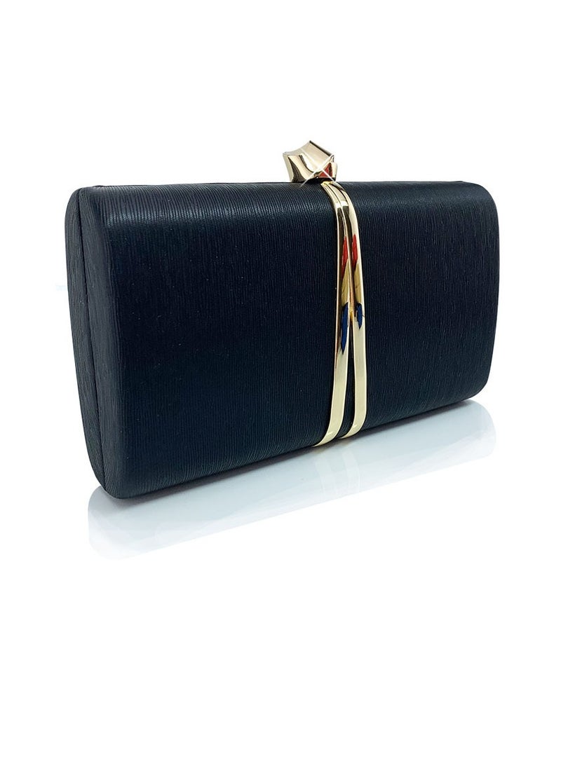 Womens Fine Glitter Fabric Clutch Purses Evening Crossbody Bag Chain Handbag for Wedding Cocktail Party Prom Black
