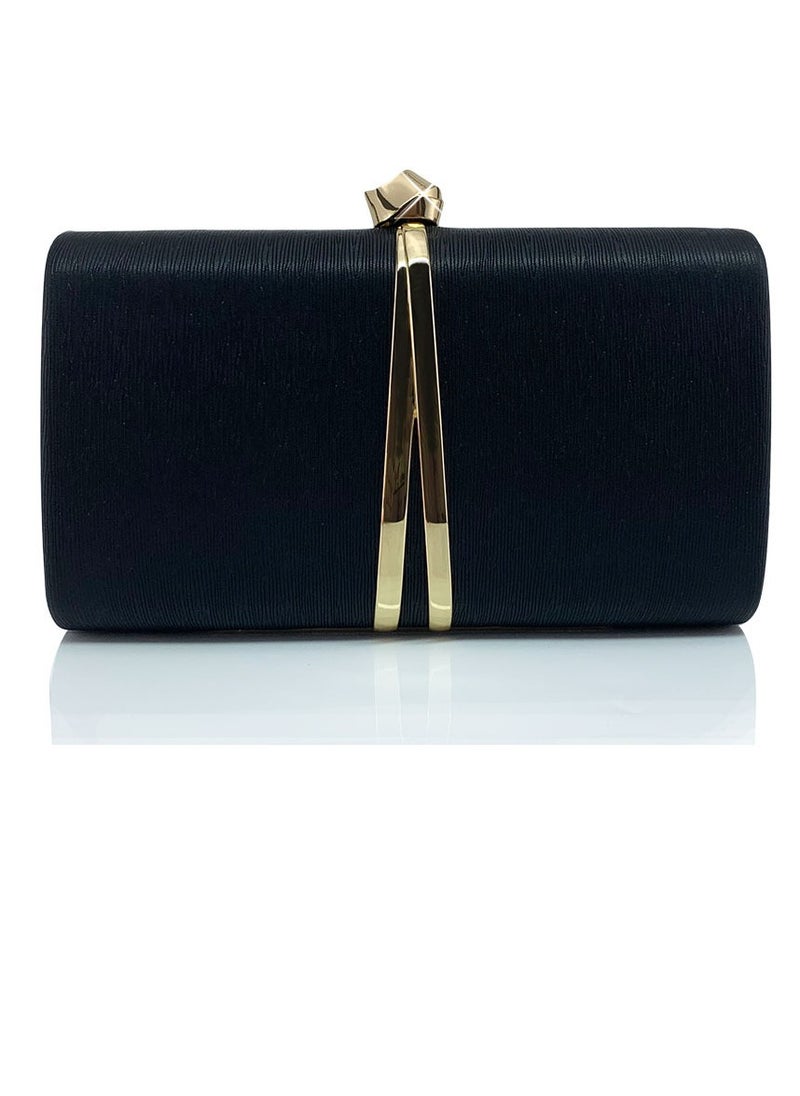 Womens Fine Glitter Fabric Clutch Purses Evening Crossbody Bag Chain Handbag for Wedding Cocktail Party Prom Black