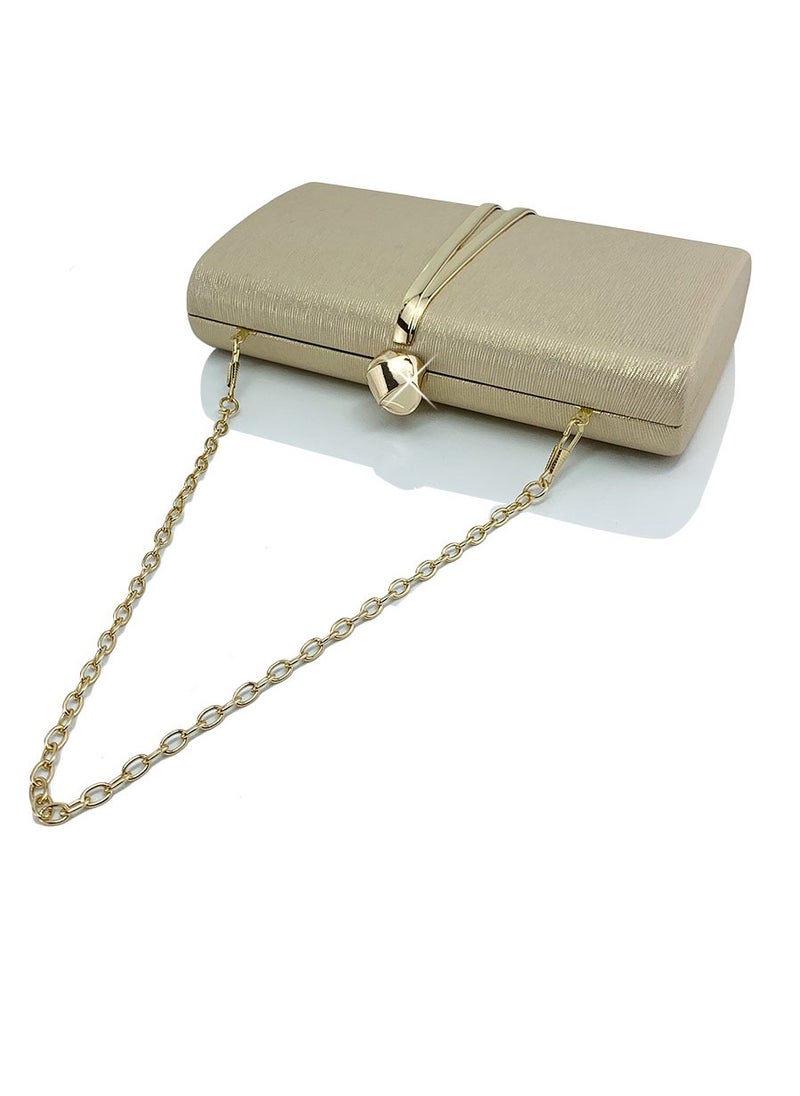Womens Fine Glitter Fabric Clutch Purses Evening Crossbody Bag Chain Handbag for Wedding Cocktail Party Prom Light Apricot