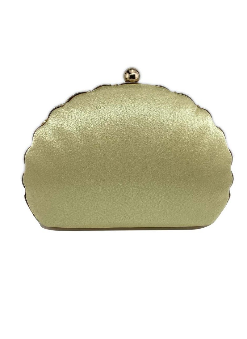 Womens Sequin Nail Bead Peacock Pattern Clutch Purses Evening Crossbody Bag Chain Handbag for Wedding Cocktail Party Prom Gold