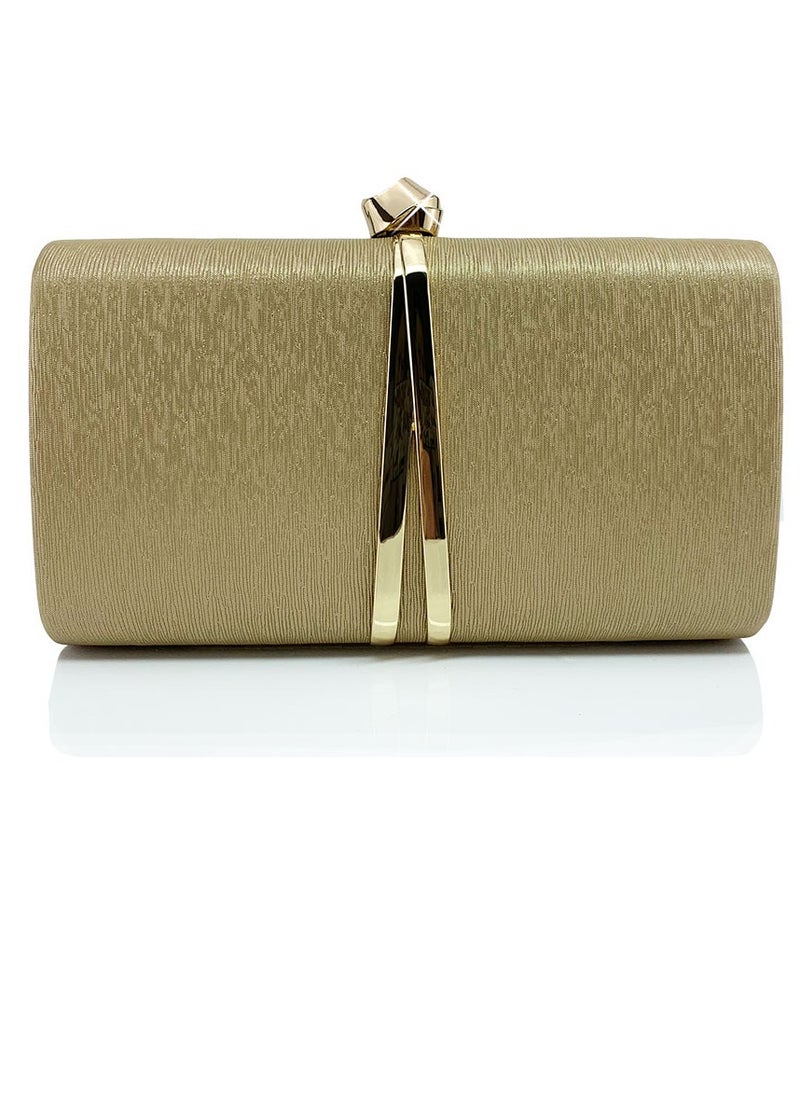 Womens Fine Glitter Fabric Clutch Purses Evening Crossbody Bag Chain Handbag for Wedding Cocktail Party Prom Champagne