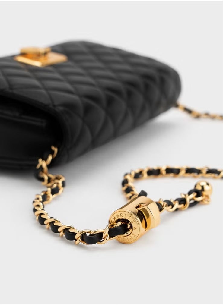 Cressida Quilted Push-Lock Clutch