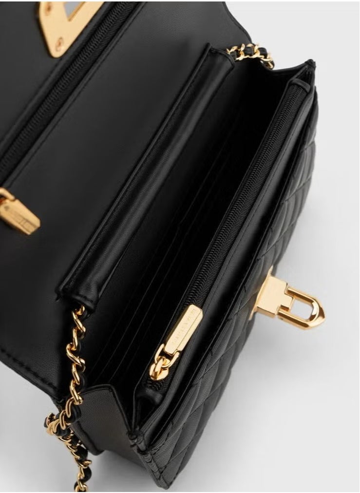 Cressida Quilted Push-Lock Clutch
