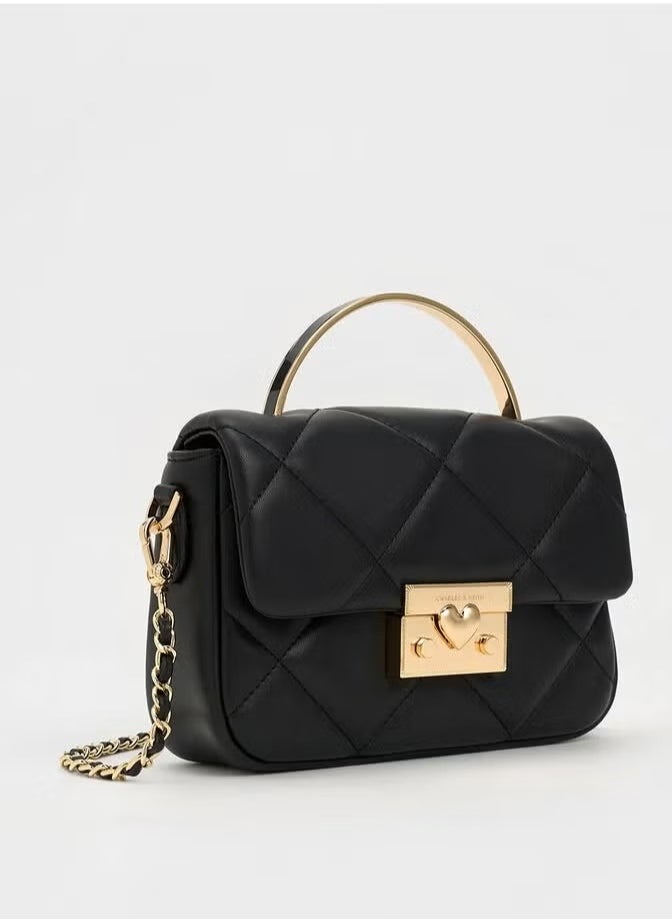 Quilted Boxy Top Handle Bag