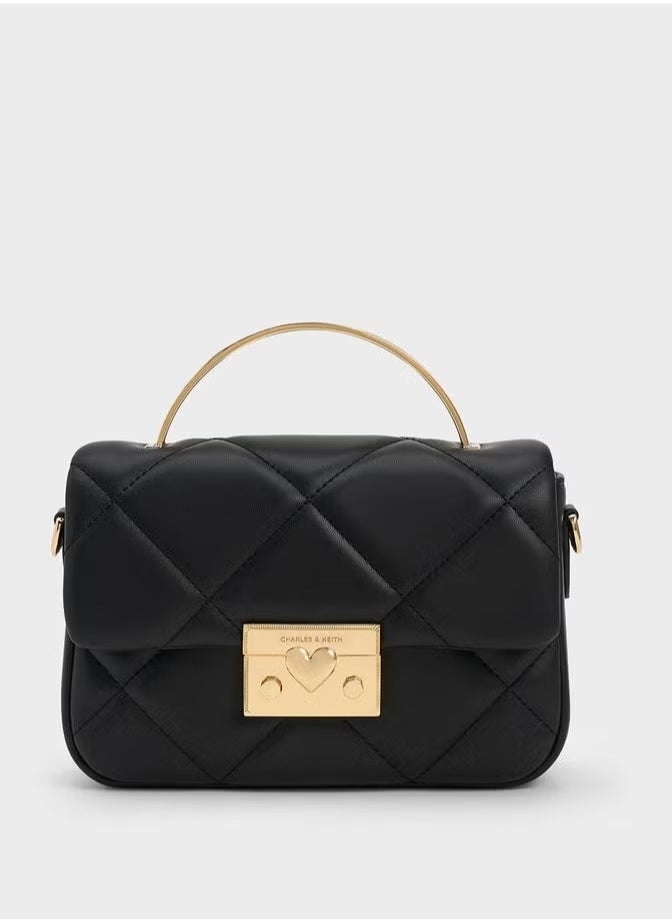 Quilted Boxy Top Handle Bag