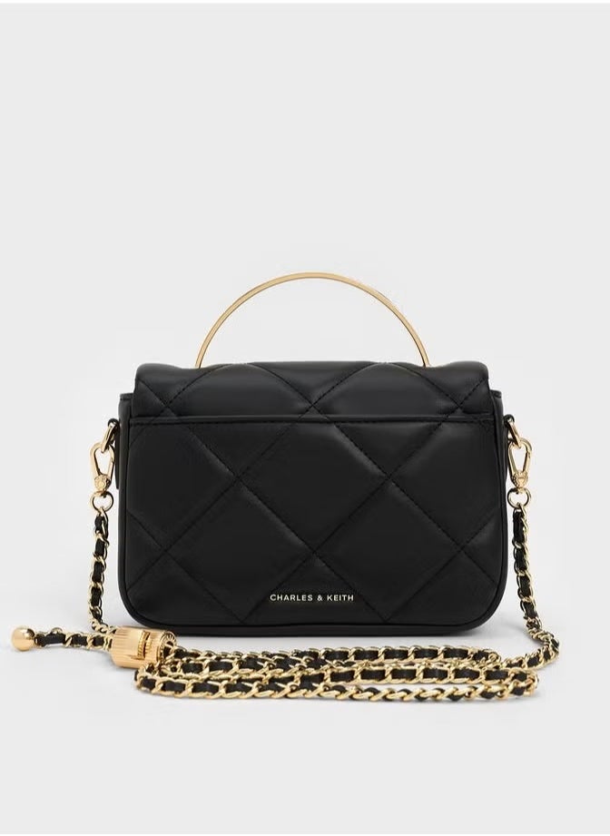 Quilted Boxy Top Handle Bag