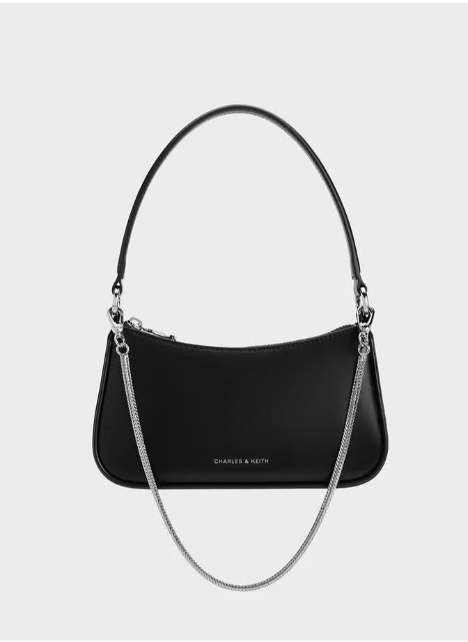 Elspeth Metallic Curved Shoulder Bag