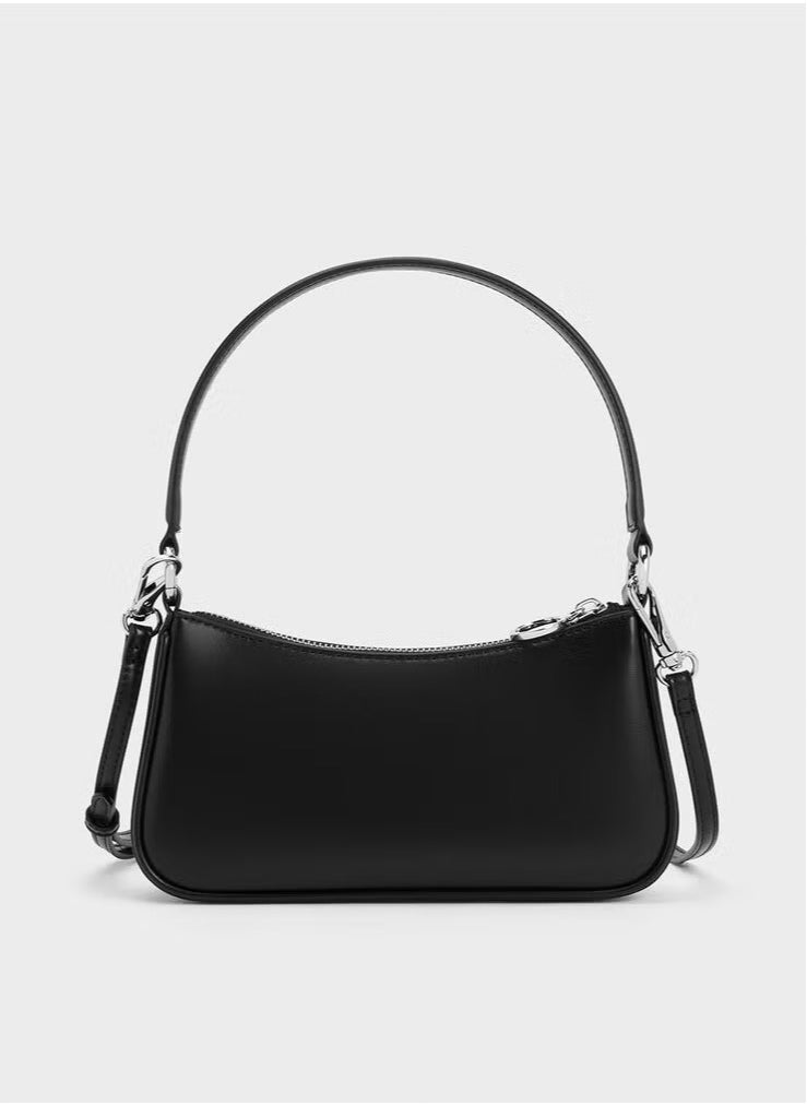 Elspeth Metallic Curved Shoulder Bag
