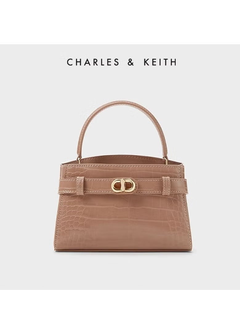 Charles & Keith Metal Buckle Strap Tote Shoulder Bag