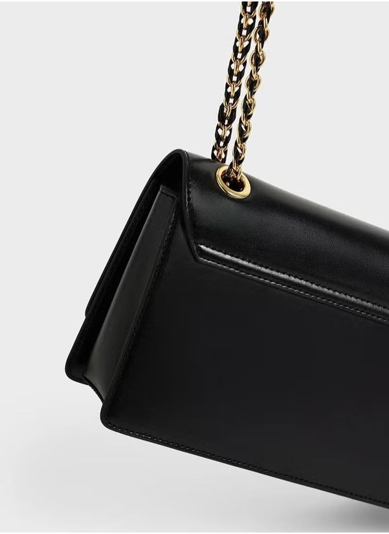 Charles & Keith Chain Small Square Bag Shoulder Bag Crossbody Bag