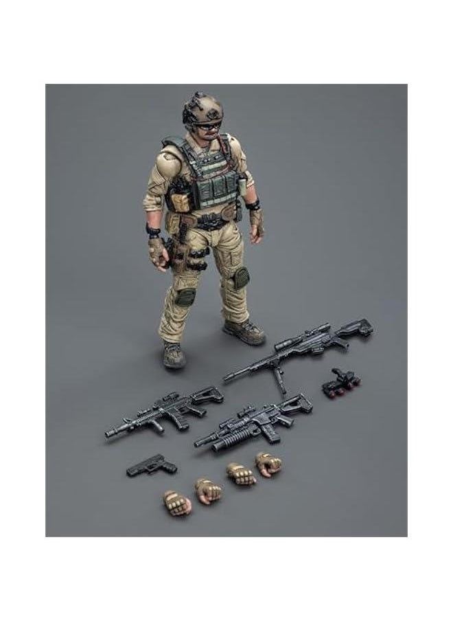 1/18 Soldier Action Figures,4inch Army Military Second Army Star Cavalry Soldier Models Kits (Ranger)