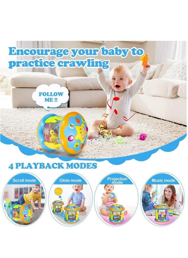 Baby Toys 6 to 12 Months, Sensory for 1 2 3 Year Old Boys Girls, Early Learning Musical Toddler, Ocean Projector Light Up with Music, Educational Toy Birthday Gifts
