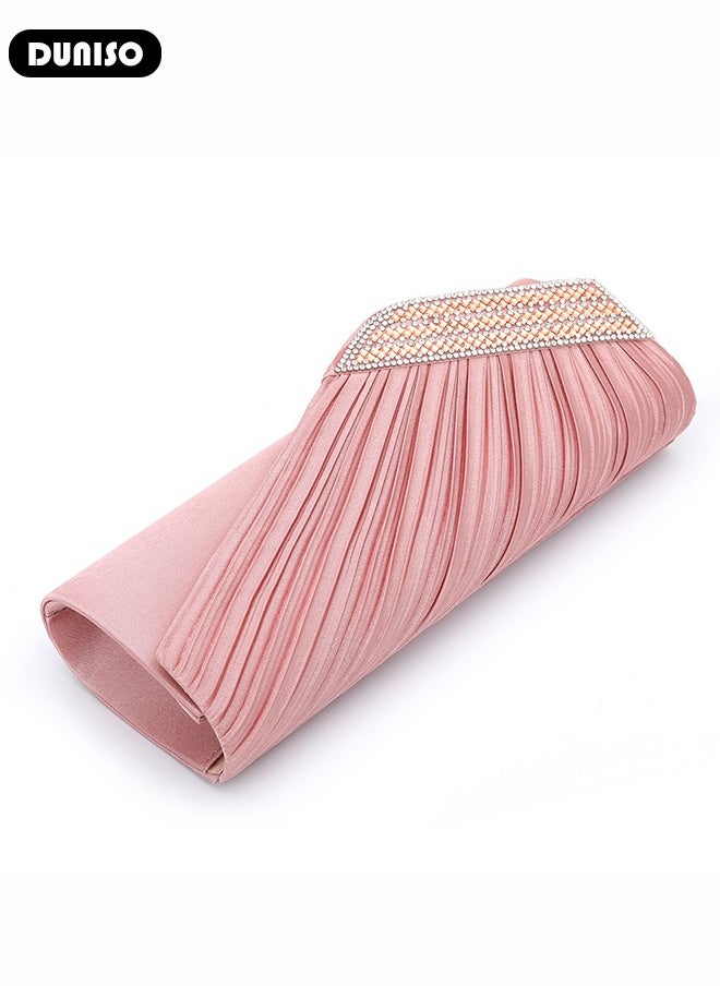 Diamond Evening Bag for Women Ladies Clutch Purse Sparkling Envelope Evening Bag Chain Purse Formal Cocktail Party Handbag Dress Bride Wedding Prom Party