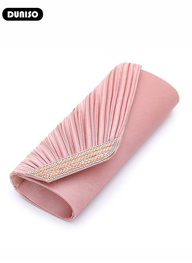 Diamond Evening Bag for Women Ladies Clutch Purse Sparkling Envelope Evening Bag Chain Purse Formal Cocktail Party Handbag Dress Bride Wedding Prom Party