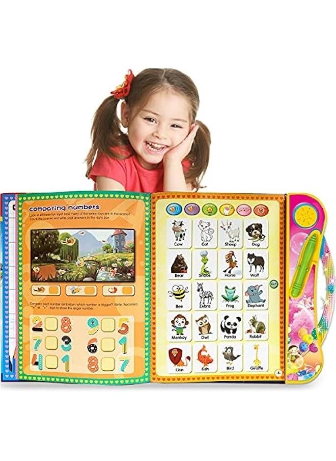 ABC Sound Books Interactive Electronic Learning Books for Toddlers with Alphabet, Numbers, Animals, Music, Games Educational Toys for Kids 3 Years+