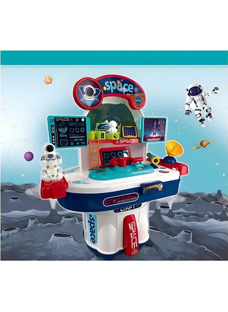 2-in-1 Educational Space Rocket Toy – Kids Airship Exploration & Pretend Play Set – Pack of 1 (Color May Vary)