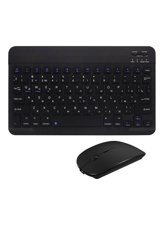 3-System Switch Multi-Language Universal Type Laptop Ipad BT Keyboard Mouse Suit Black