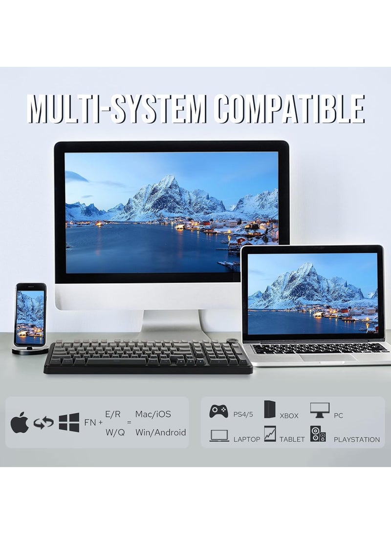 EPOMAKER X AULA F99 PRO Wireless Gaming Keyboard, Hot Swappable Custom Keyboard,  Mechanical Keyboar RGB Backlit Gaming Keyboard (Black Gradient)