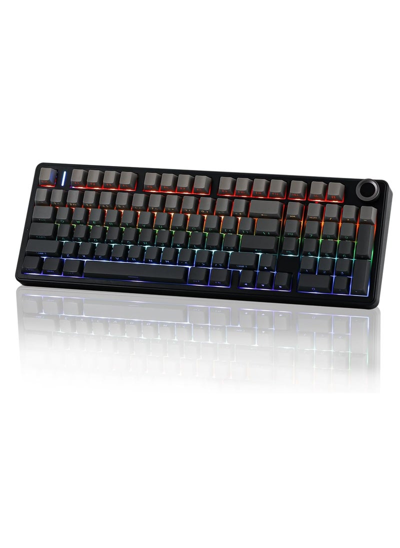 EPOMAKER X AULA F99 PRO Wireless Gaming Keyboard, Hot Swappable Custom Keyboard,  Mechanical Keyboar RGB Backlit Gaming Keyboard (Black Gradient)