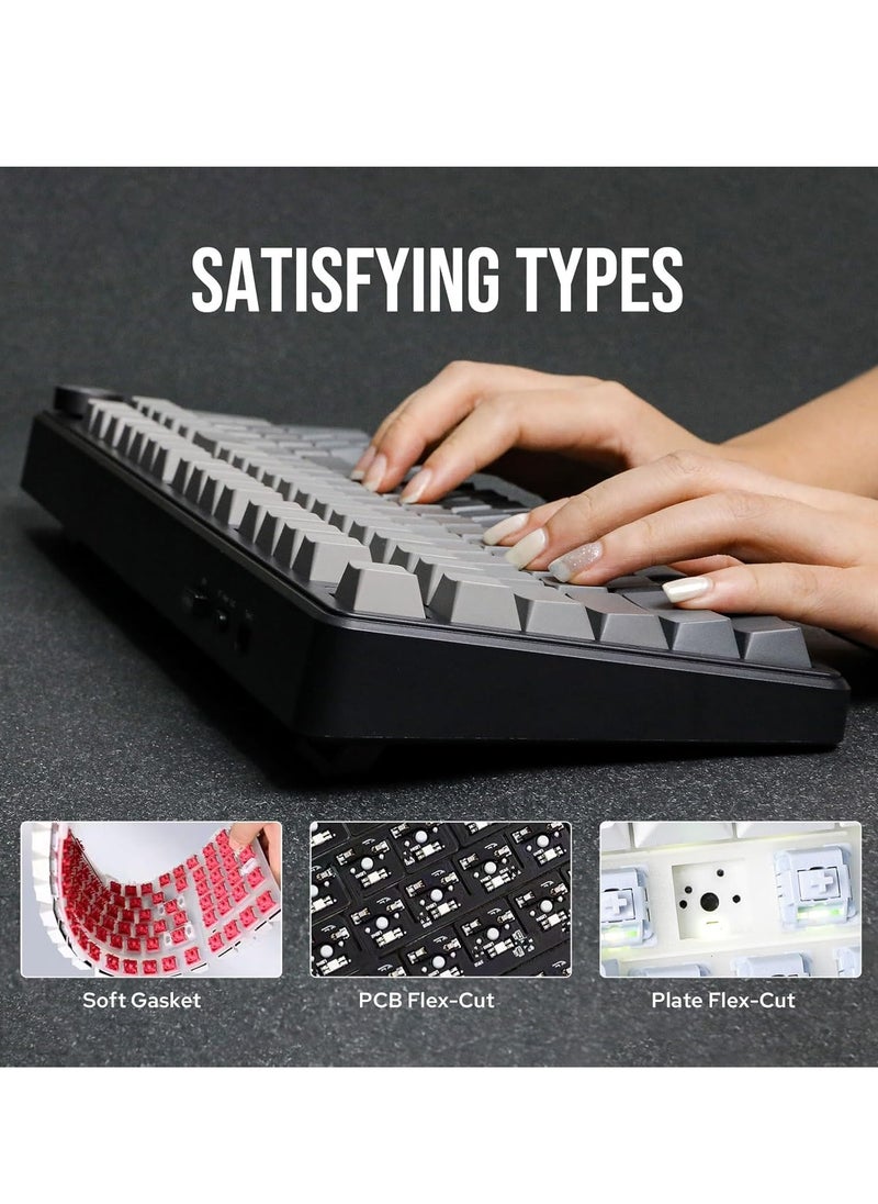 EPOMAKER X AULA F99 PRO Wireless Gaming Keyboard, Hot Swappable Custom Keyboard,  Mechanical Keyboar RGB Backlit Gaming Keyboard (Black Gradient)