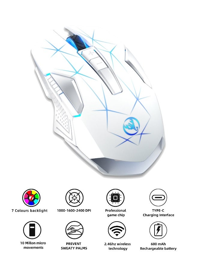 Wireless Gaming Mouse, Wireless Mouse For Laptop, 2.4G Portable Wireless Mouse Computer Mouse Wireless Wireless Mouse Gaming Laptop Mouse for Notebook, PC, Office Home Work