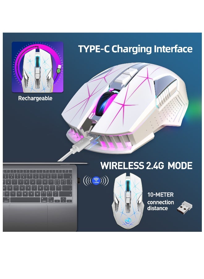 Wireless Gaming Mouse, Wireless Mouse For Laptop, 2.4G Portable Wireless Mouse Computer Mouse Wireless Wireless Mouse Gaming Laptop Mouse for Notebook, PC, Office Home Work